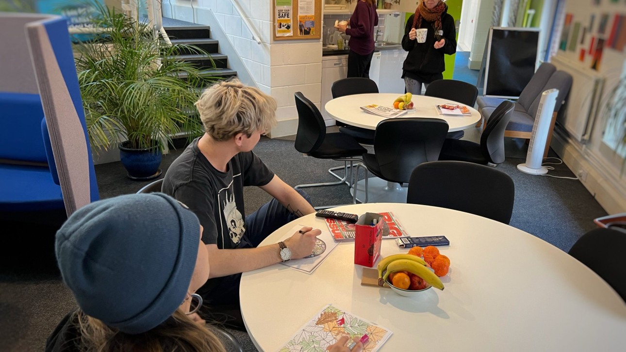 Young People in a warm space