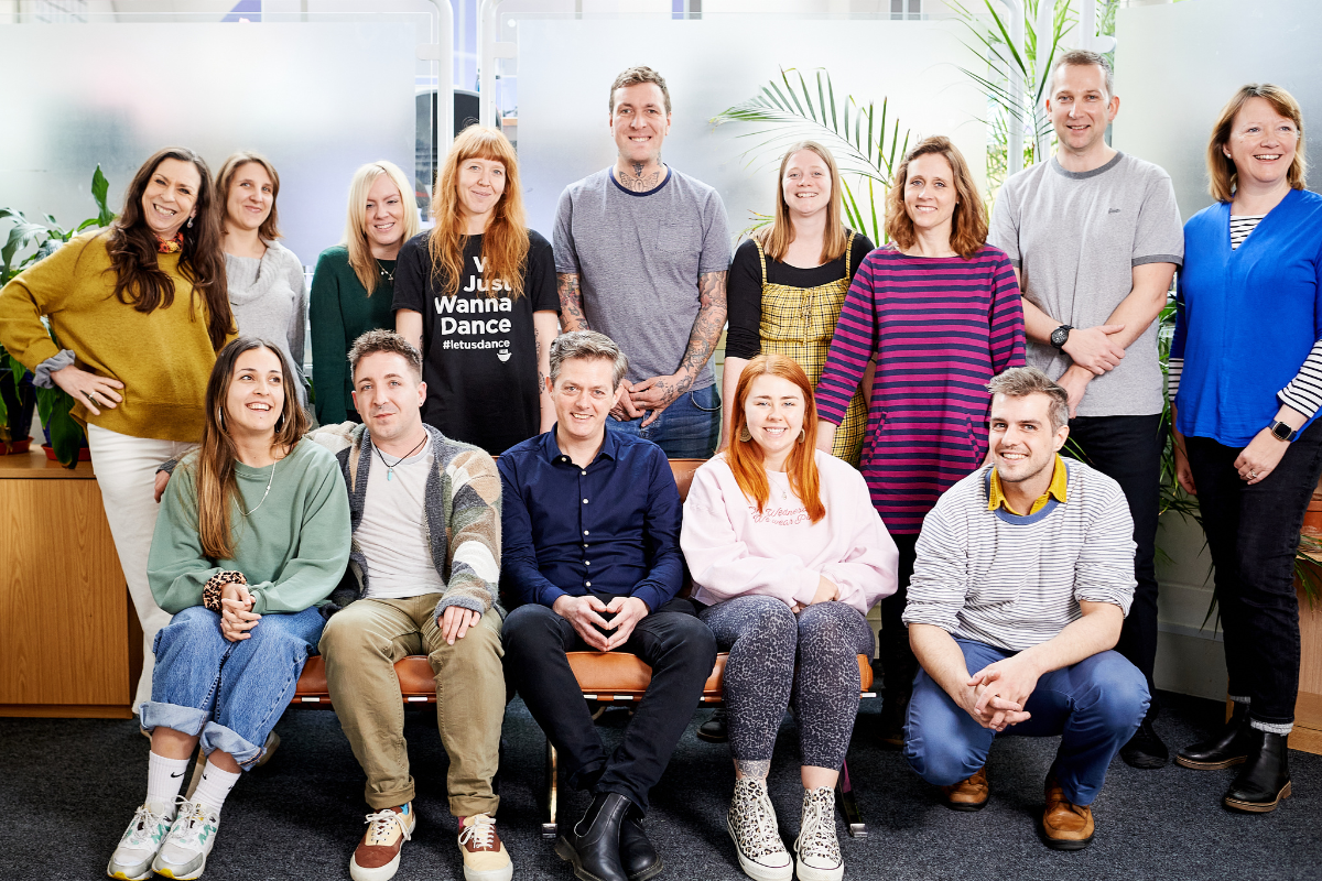 A group photo of MAP staff at the Risebrow Centre