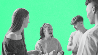 Young people chatting