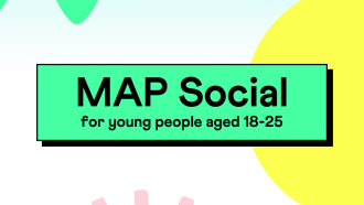 A logo with the text MAP SOCIAL over a green gradient background