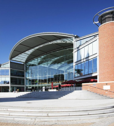 Exterior photo of The Forum in Norwich on a sunny day