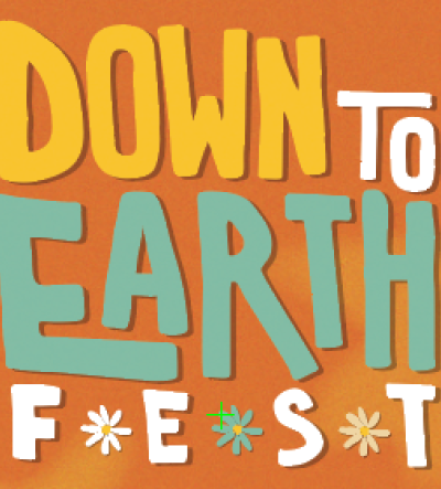 The Down to Earth logo - it looks a bit like the M*A*S*H logo (from the TV show MASH)
