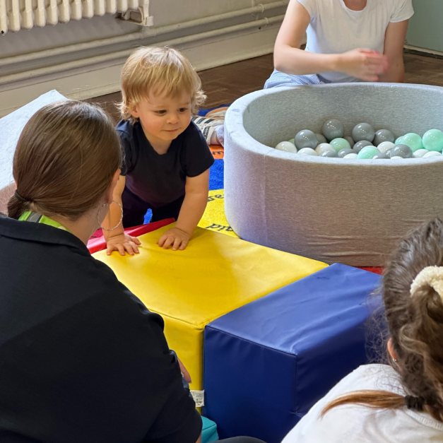 Young child playing at MAP's stay & play